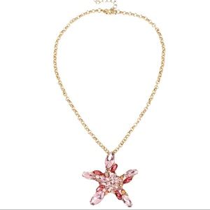Betsey Johnson Crystal Cluster Starfish Necklace